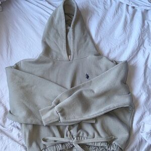 U.S. Polo Assn. Sage Green Hooded Sweatshirt